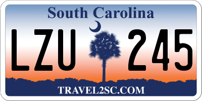 SC license plate LZU245