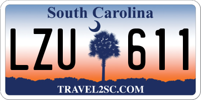 SC license plate LZU611