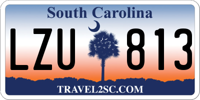 SC license plate LZU813