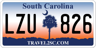 SC license plate LZU826