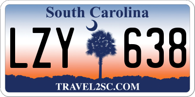 SC license plate LZY638