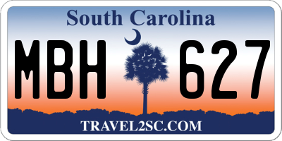 SC license plate MBH627