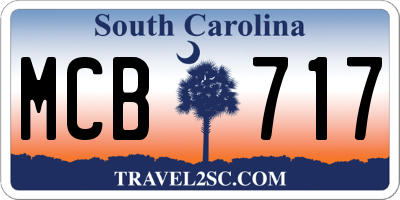SC license plate MCB717