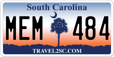 SC license plate MEM484