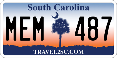 SC license plate MEM487