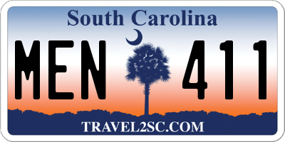 SC license plate MEN411