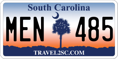 SC license plate MEN485
