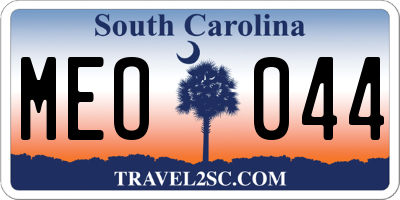 SC license plate MEO044
