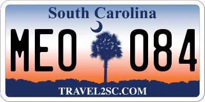 SC license plate MEO084