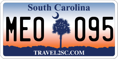 SC license plate MEO095