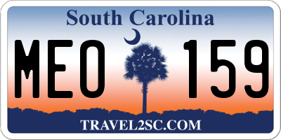 SC license plate MEO159
