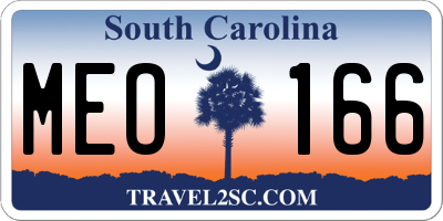 SC license plate MEO166