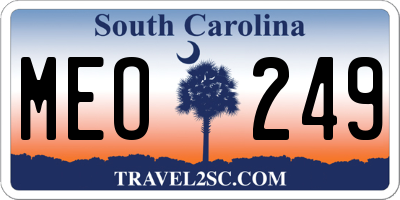 SC license plate MEO249
