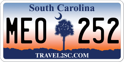 SC license plate MEO252