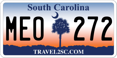 SC license plate MEO272