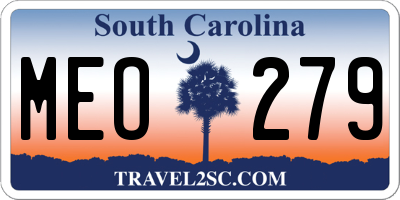 SC license plate MEO279