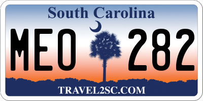 SC license plate MEO282