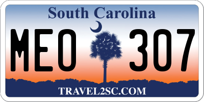 SC license plate MEO307