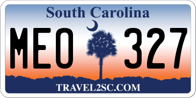SC license plate MEO327