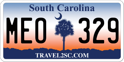 SC license plate MEO329