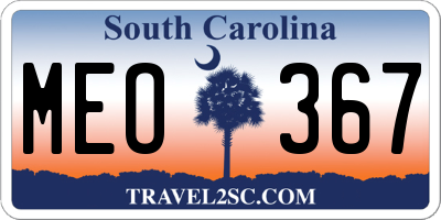 SC license plate MEO367