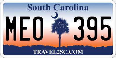SC license plate MEO395