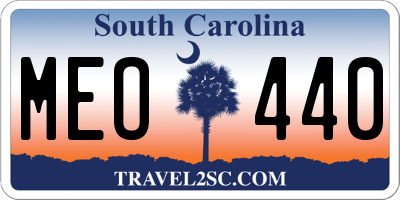 SC license plate MEO440