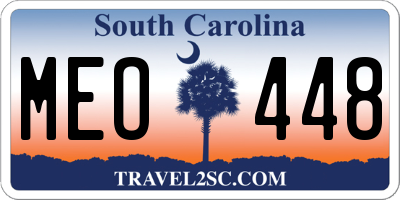 SC license plate MEO448