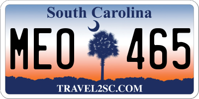SC license plate MEO465