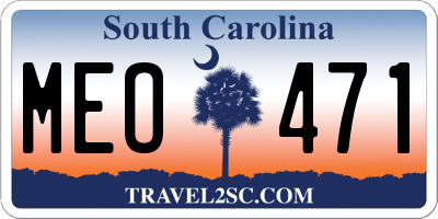 SC license plate MEO471