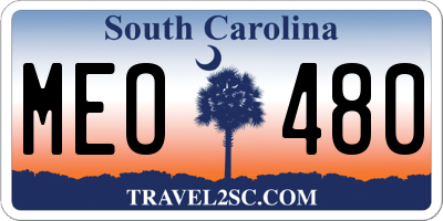 SC license plate MEO480