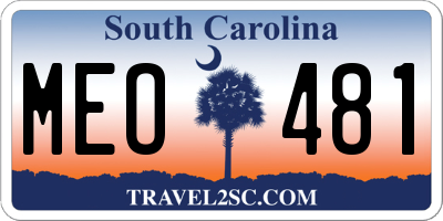 SC license plate MEO481