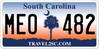 SC license plate MEO482
