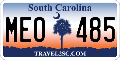 SC license plate MEO485
