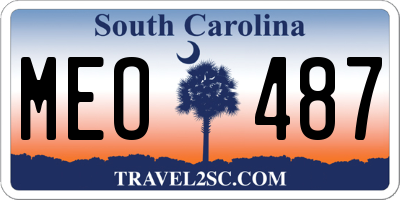 SC license plate MEO487