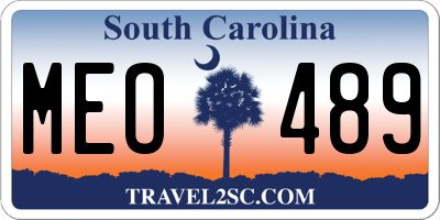 SC license plate MEO489