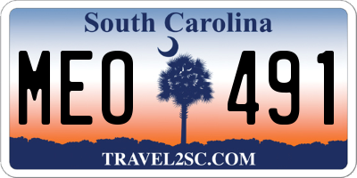 SC license plate MEO491