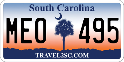 SC license plate MEO495