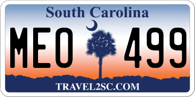 SC license plate MEO499