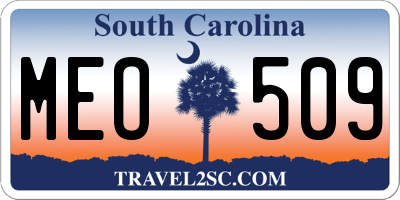 SC license plate MEO509