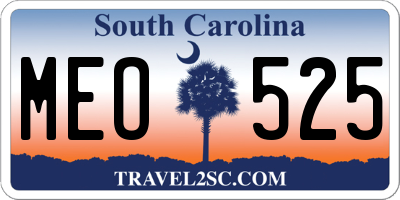 SC license plate MEO525