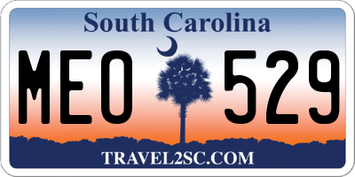 SC license plate MEO529