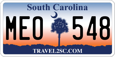 SC license plate MEO548