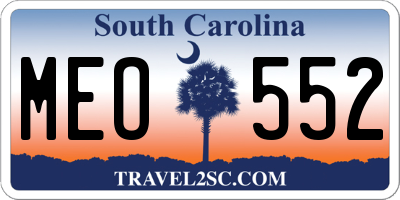 SC license plate MEO552