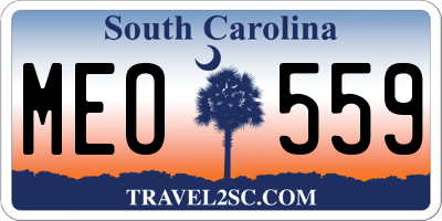 SC license plate MEO559
