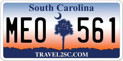 SC license plate MEO561
