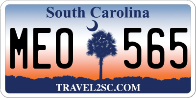 SC license plate MEO565