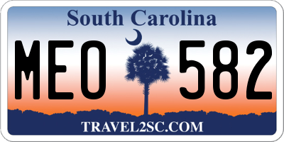 SC license plate MEO582