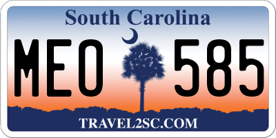 SC license plate MEO585