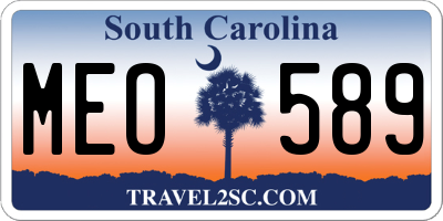 SC license plate MEO589